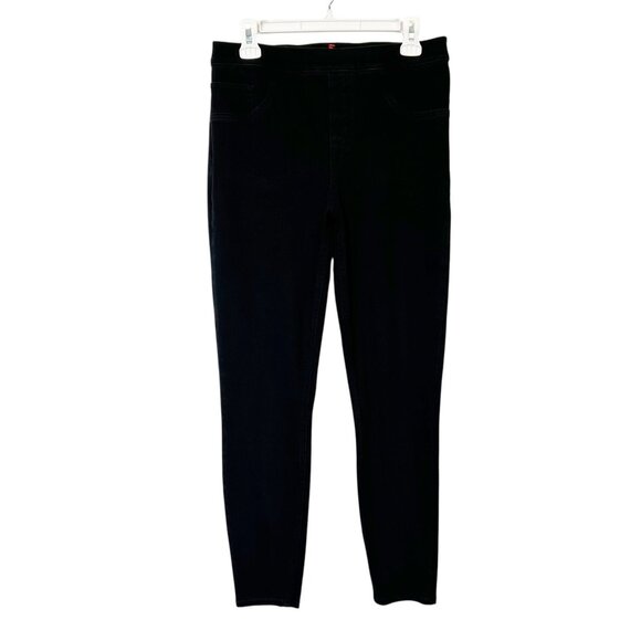 SPANX Pants - Spanx Jeanish Ankle Leggings Womens Size Large Black Pull On Skinny Pants